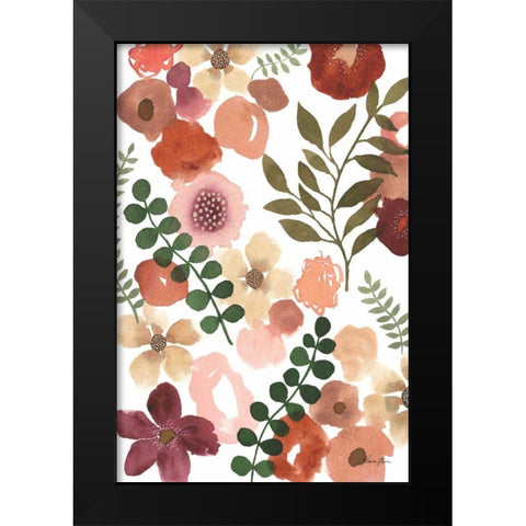 Garden Dance III Black Modern Wood Framed Art Print by Horn, Laura