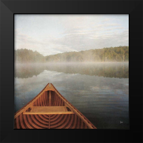 Calm Waters Canoe I Black Modern Wood Framed Art Print by Aiken, Jess
