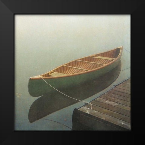 Calm Waters Canoe II Black Modern Wood Framed Art Print by Aiken, Jess