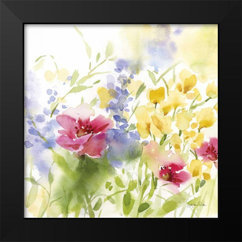Spring Meadow I Black Modern Wood Framed Art Print by Pete, Katrina