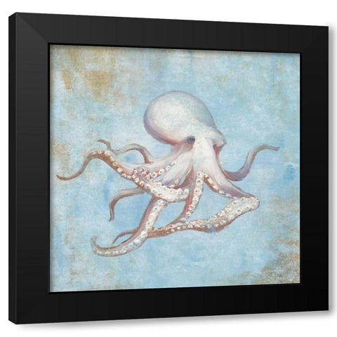 Treasures from the Sea V Watercolor Black Modern Wood Framed Art Print with Double Matting by Nai, Danhui
