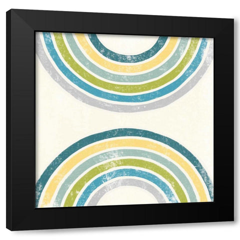 Over the Rainbow I Green Black Modern Wood Framed Art Print with Double Matting by Hershey, Moira
