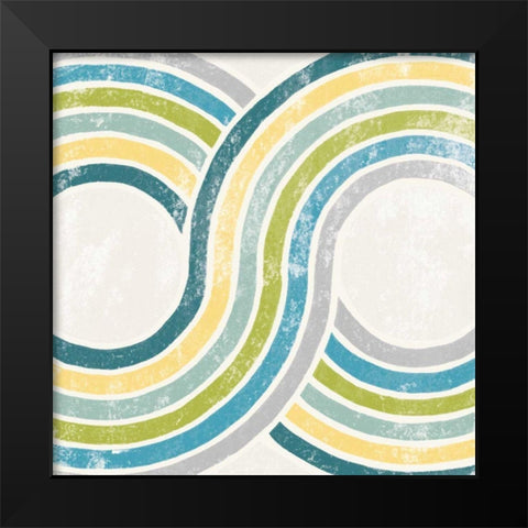 Over the Rainbow II Green Black Modern Wood Framed Art Print by Hershey, Moira