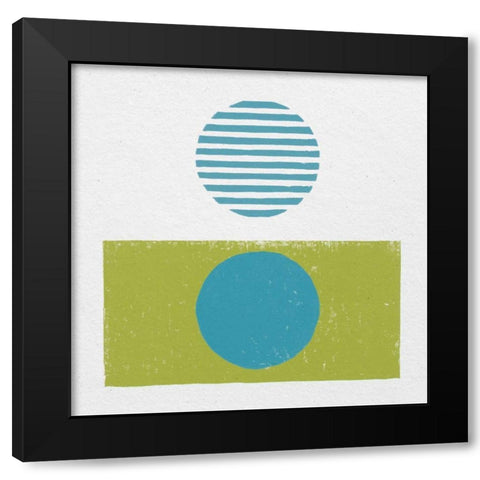 Reflection II Green Black Modern Wood Framed Art Print with Double Matting by Hershey, Moira