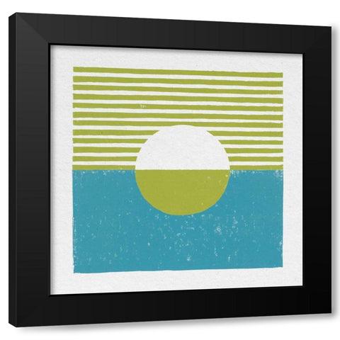Reflection III Green Black Modern Wood Framed Art Print with Double Matting by Hershey, Moira