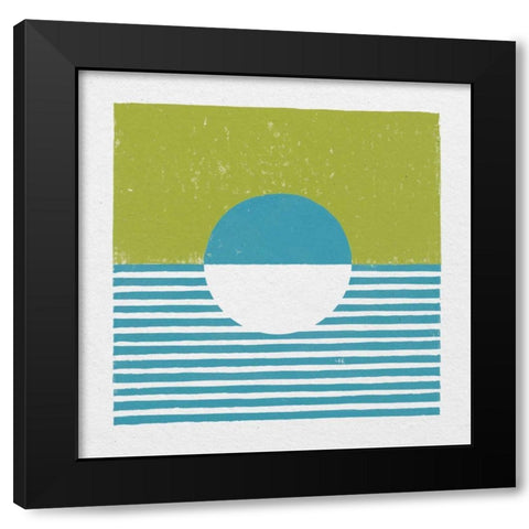 Reflection IV Green Black Modern Wood Framed Art Print with Double Matting by Hershey, Moira