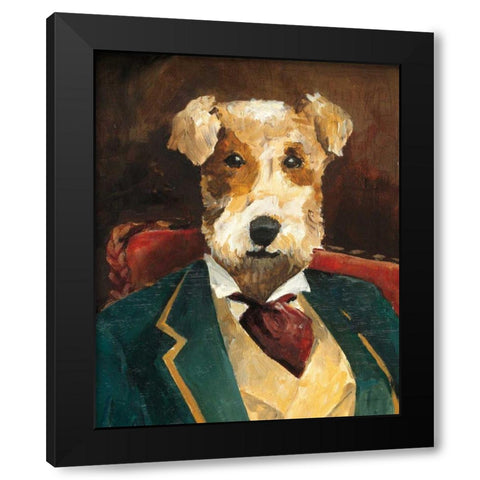 Edgar Allen Paw Crop Black Modern Wood Framed Art Print by Tillmon, Avery