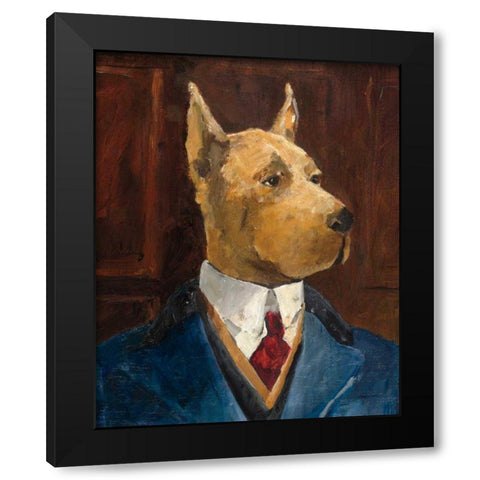 Inspector Dogleash Crop Black Modern Wood Framed Art Print by Tillmon, Avery