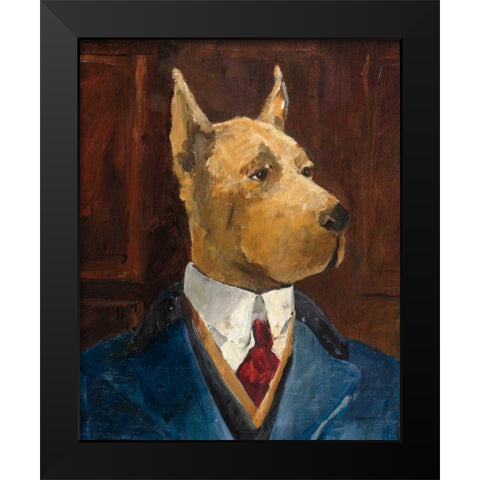 Inspector Dogleash Crop Black Modern Wood Framed Art Print by Tillmon, Avery