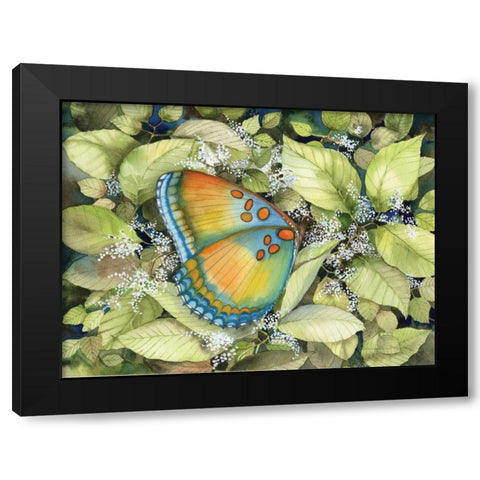 Royal Butterfly Black Modern Wood Framed Art Print with Double Matting by McKenna, Kathleen Parr