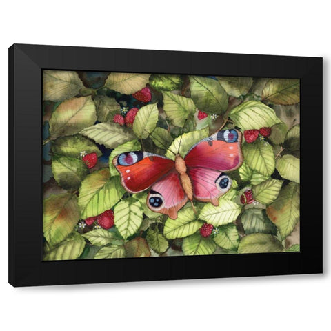 Majestic Butterfly Black Modern Wood Framed Art Print by McKenna, Kathleen Parr