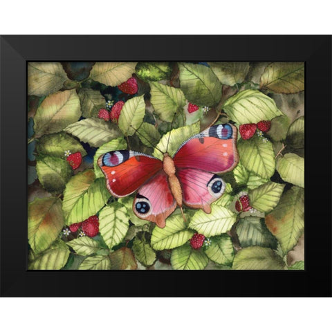 Majestic Butterfly Black Modern Wood Framed Art Print by McKenna, Kathleen Parr