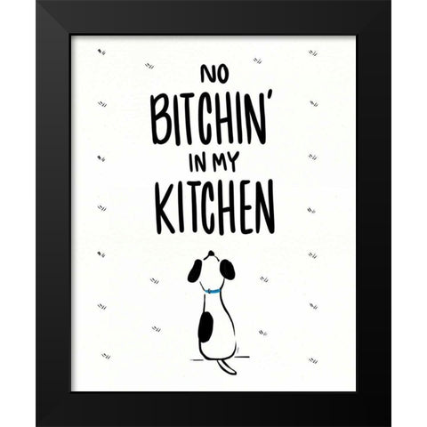 Kitchen Etiquette I Black Modern Wood Framed Art Print by York, Leah