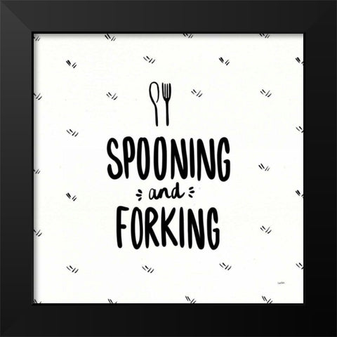 Kitchen Etiquette III Black Modern Wood Framed Art Print by York, Leah