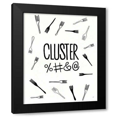 Kitchen Etiquette V Black Modern Wood Framed Art Print with Double Matting by York, Leah