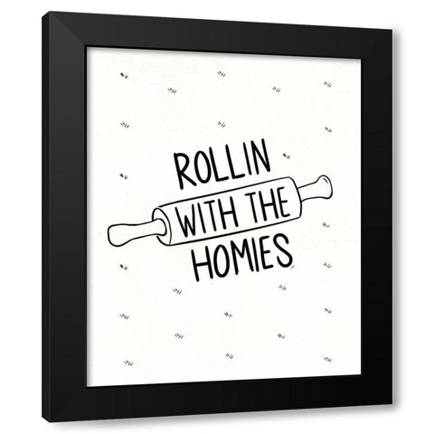 Kitchen Etiquette VI Black Modern Wood Framed Art Print with Double Matting by York, Leah