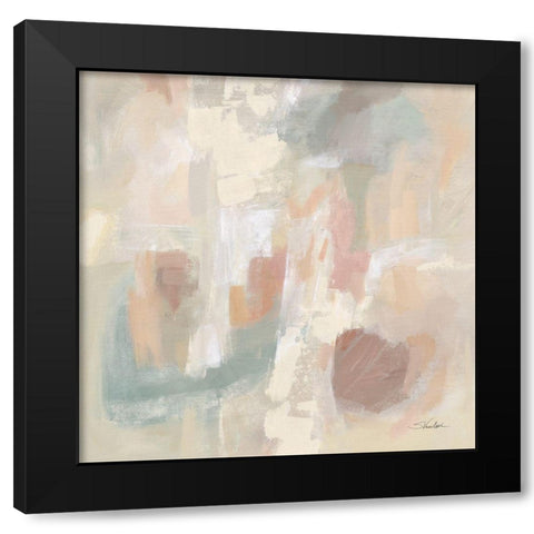 Delicate Light Black Modern Wood Framed Art Print by Vassileva, Silvia