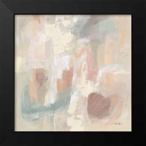 Delicate Light Black Modern Wood Framed Art Print by Vassileva, Silvia