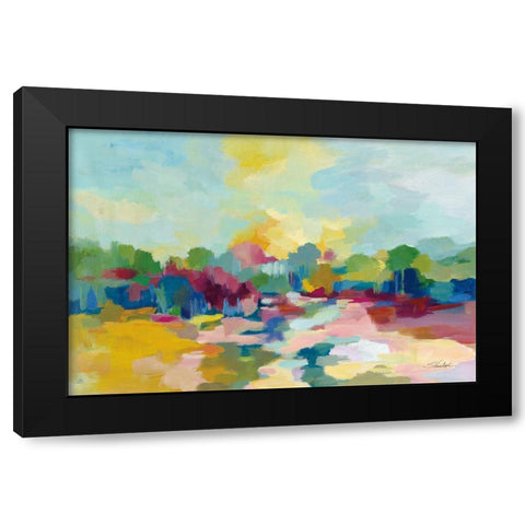 Colorful Inlet Black Modern Wood Framed Art Print by Vassileva, Silvia