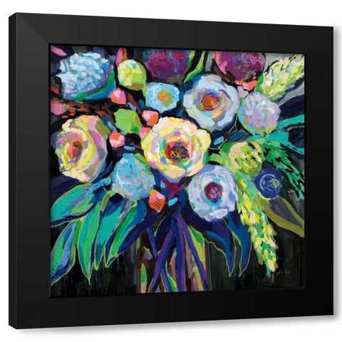 Nighttime Dark Black Modern Wood Framed Art Print by Vertentes, Jeanette