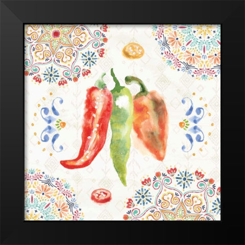 Sweet and Spicy III Black Modern Wood Framed Art Print by June, Dina