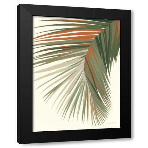 Retro Big Leaf II Reversed Black Modern Wood Framed Art Print with Double Matting by Nai, Danhui