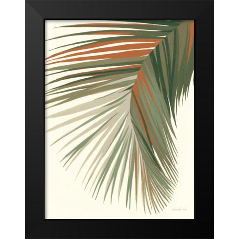 Retro Big Leaf II Reversed Black Modern Wood Framed Art Print by Nai, Danhui