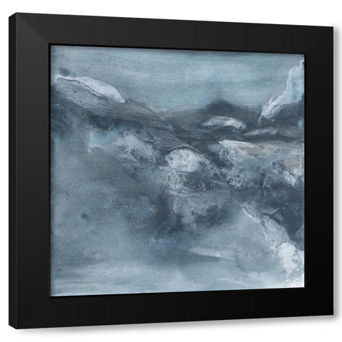 Granite II Black Modern Wood Framed Art Print with Double Matting by Paschke, Chris