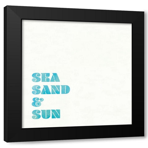 Beach Sayings I Black Modern Wood Framed Art Print by Wild Apple Portfolio