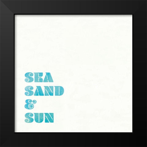 Beach Sayings I Black Modern Wood Framed Art Print by Wild Apple Portfolio