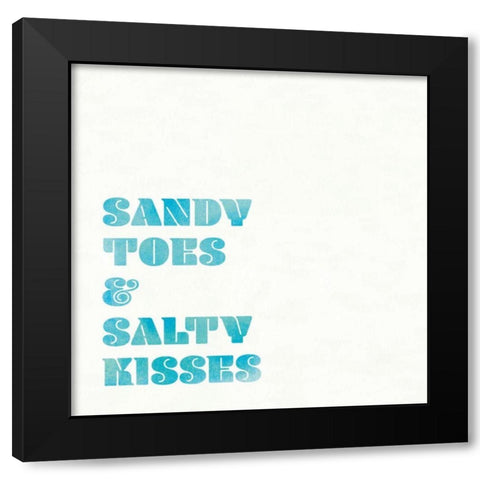 Beach Sayings II Black Modern Wood Framed Art Print by Wild Apple Portfolio