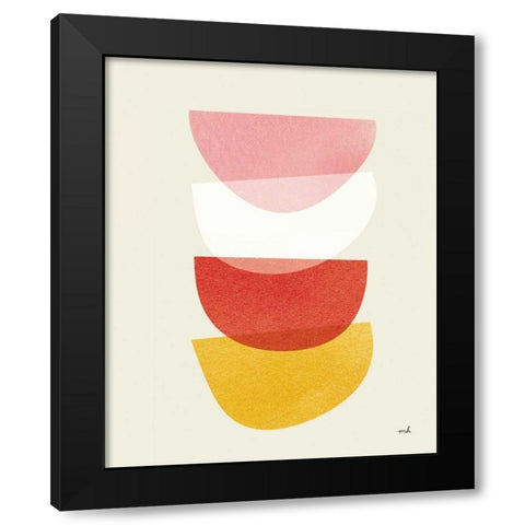 Balance II Oasis Black Modern Wood Framed Art Print with Double Matting by Hershey, Moira