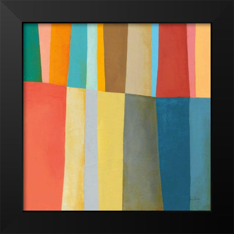 Stitched Together IV Oasis Black Modern Wood Framed Art Print by Davies, Jane