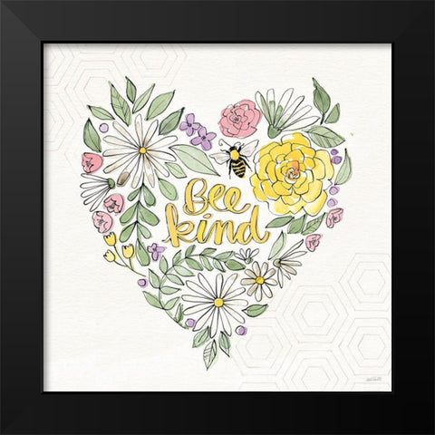 Honeybee Blossoms XI Black Modern Wood Framed Art Print by Tavoletti, Anne