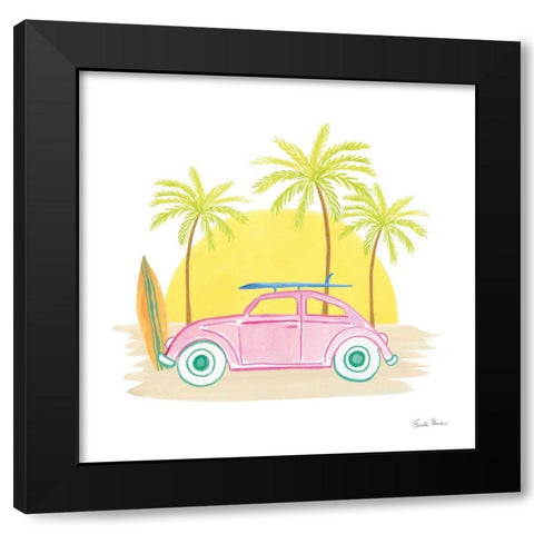 Beach Cruiser II Black Modern Wood Framed Art Print by Zaman, Farida