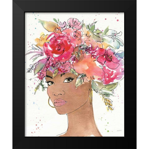 Floral Figures XI Black Modern Wood Framed Art Print by Tavoletti, Anne