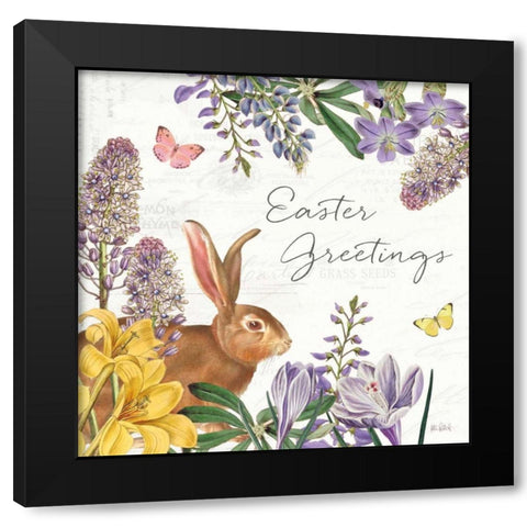 Easter Garden V Black Modern Wood Framed Art Print with Double Matting by Pertiet, Katie