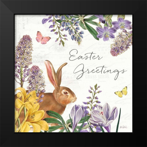 Easter Garden V Black Modern Wood Framed Art Print by Pertiet, Katie