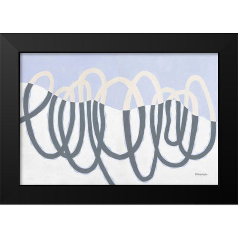 Loops III Black Modern Wood Framed Art Print by Ferguson, Kathy