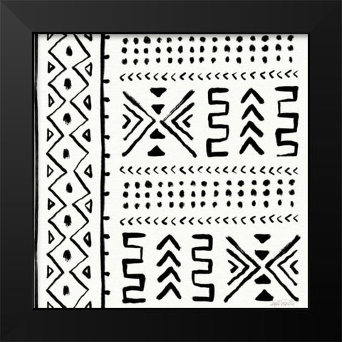 Botanical Sketches Pattern VIIA Black Modern Wood Framed Art Print by Tavoletti, Anne