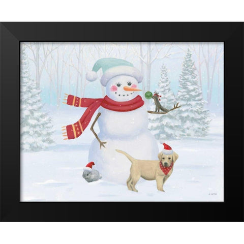 Dressed for Christmas III Black Modern Wood Framed Art Print by Wiens, James