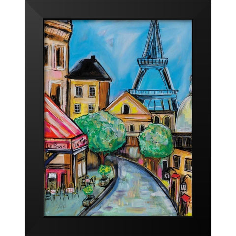 Paris Evening II Black Modern Wood Framed Art Print by Vertentes, Jeanette