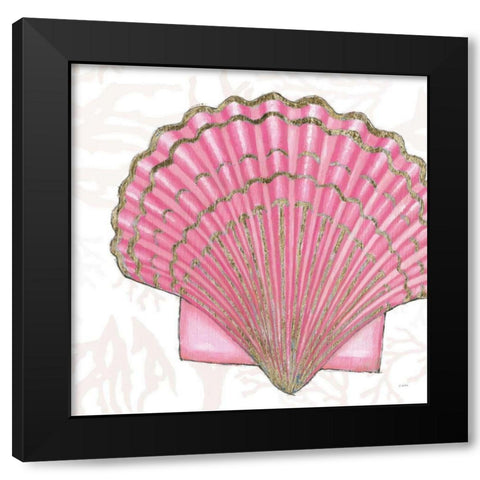 Shimmering Shells V Black Modern Wood Framed Art Print by Wiens, James