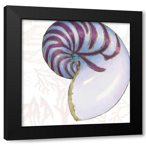 Shimmering Shells VI Black Modern Wood Framed Art Print with Double Matting by Wiens, James