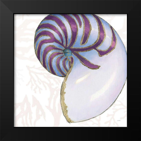 Shimmering Shells VI Black Modern Wood Framed Art Print by Wiens, James