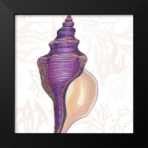 Shimmering Shells IX Black Modern Wood Framed Art Print by Wiens, James