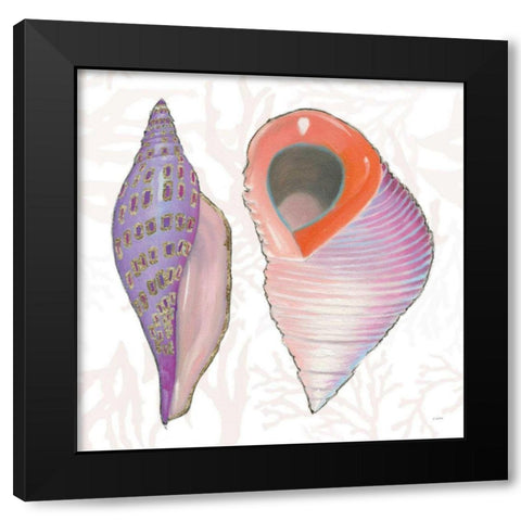 Shimmering Shells X Black Modern Wood Framed Art Print with Double Matting by Wiens, James