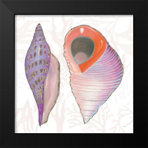 Shimmering Shells X Black Modern Wood Framed Art Print by Wiens, James