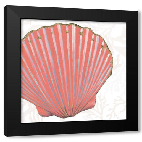 Shimmering Shells XI Black Modern Wood Framed Art Print by Wiens, James