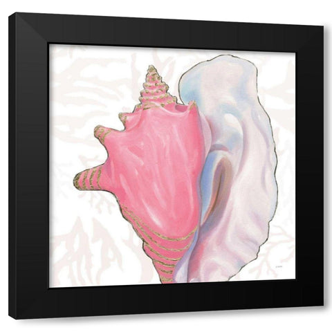 Shimmering Shells XII Black Modern Wood Framed Art Print with Double Matting by Wiens, James